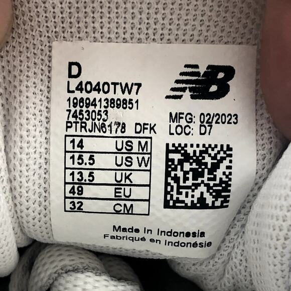 New Balance Mens FuelCell 4040v7 Cleats 14 White Black Metal Baseball NWOB main image 10